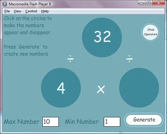Multiplication triangle screenshot